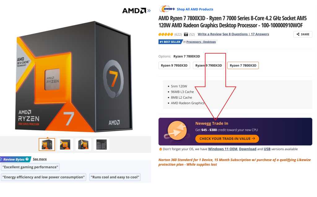 Newegg CPU tradein